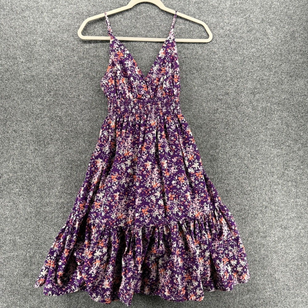 Old Navy Dress XS Floral V-Neck Sleeveless Midi Vintage 90s Y2K Boho Cottagecore